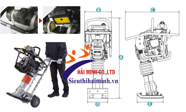 Máy đầm cóc Mikasa MT-77HRL