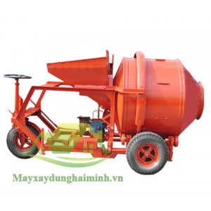 Máy trộn bê tông tự hành quả trám HM-450 lít