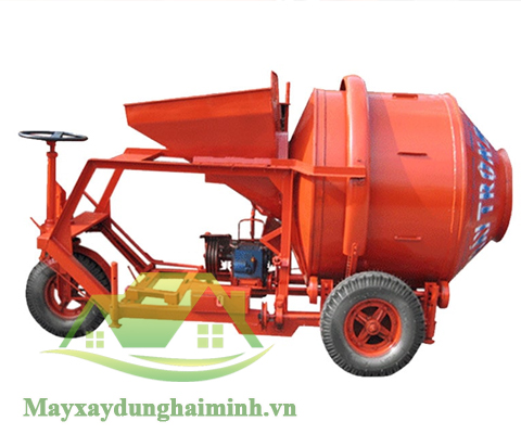 Máy trộn bê tông tự hành quả trám HM-350 lít giá rẻ