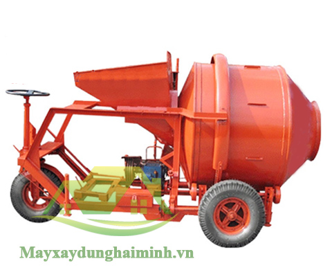 Máy trộn bê tông tự hành quả trám HM-450 lít giá rẻ